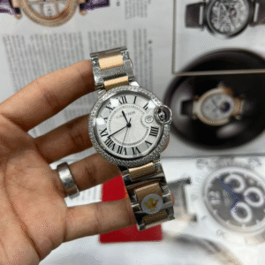 Cartier Ballon Doré & Argent Diamant